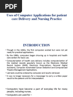 Uses of Computers in Nursing