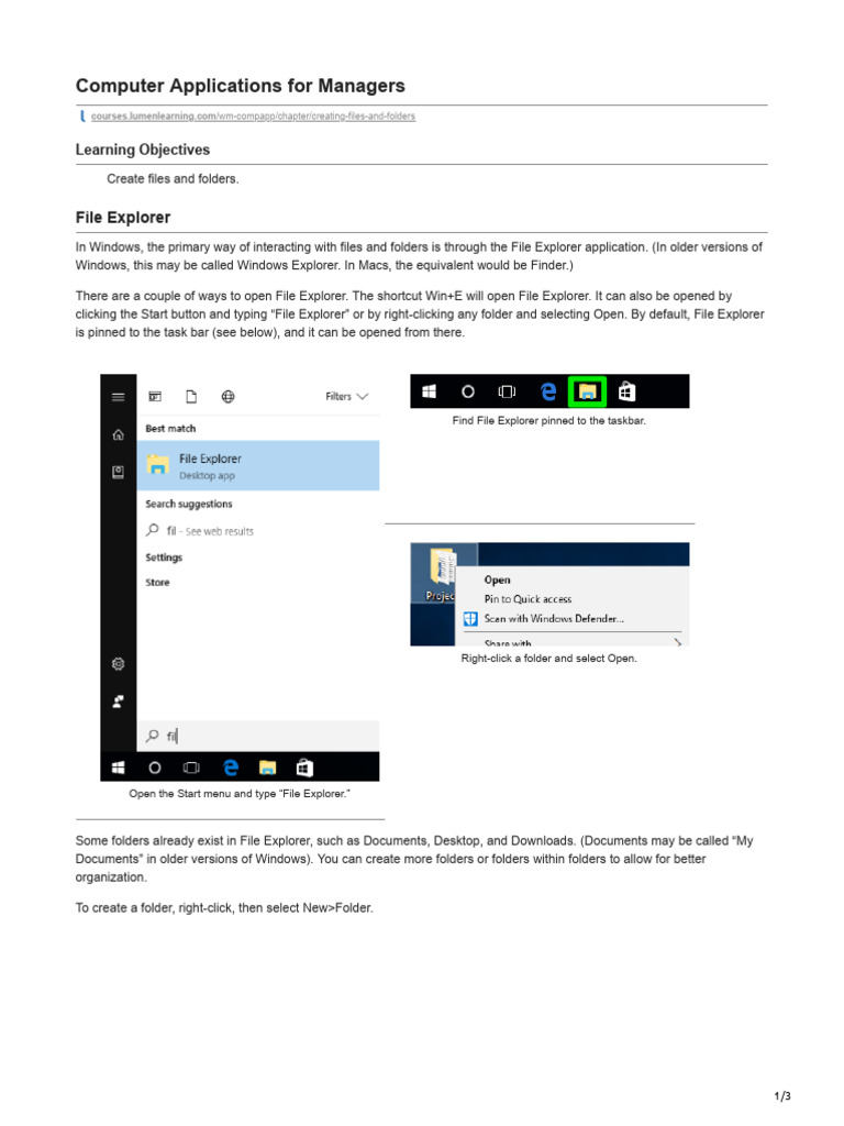 File & Folder Management 01 PDF Computer File Utility Software