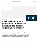 La Sinceridad de Este Profesor de Universidad Andaluz - Me Dedico A Engañar, No A Enseñar