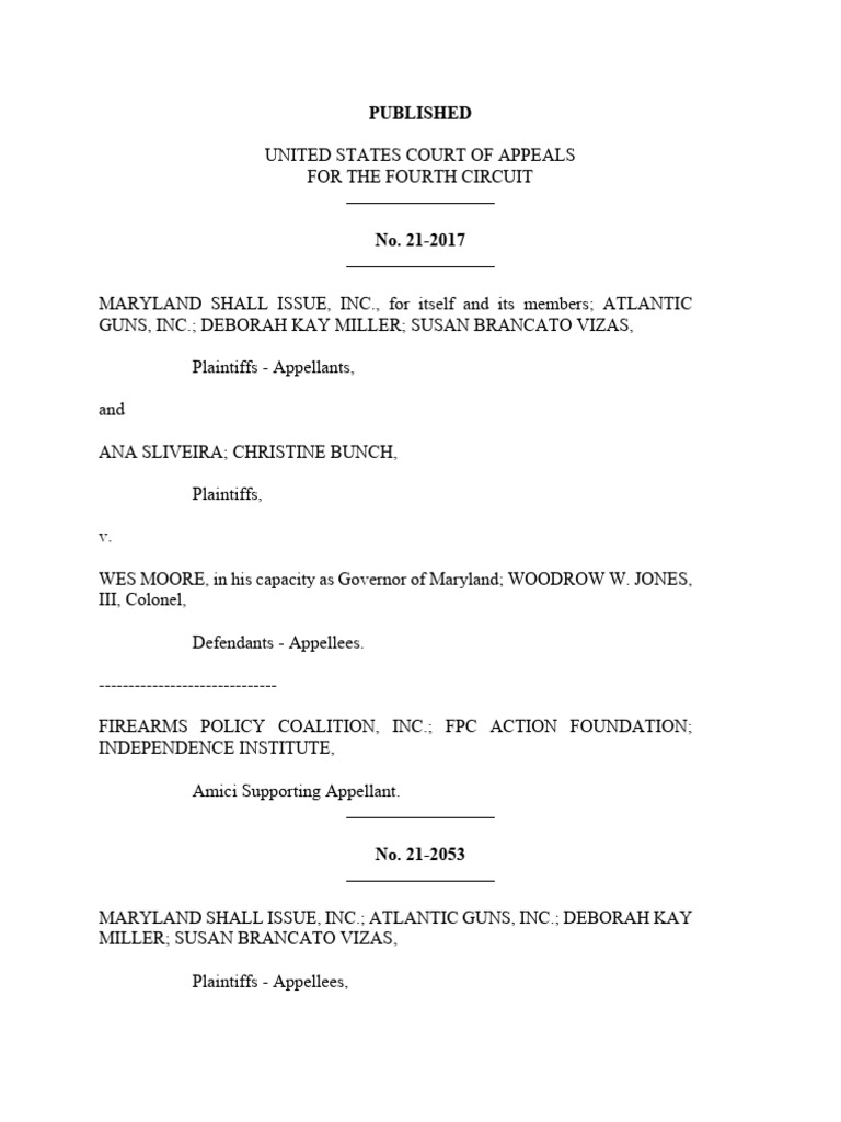 Maryland Handgun Licensing Appeal Decision | PDF | Second Amendment To ...
