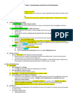 Criminal Law - Topic 1 Introduction & Aims of Punishments