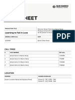 Production Call Sheet Professional Doc in Black and White Agnostic Style