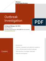 Lecture 6 - Outbreak Investigation