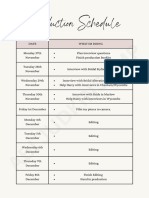 Production Schedule 1