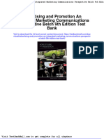 Advertising and Promotion An Integrated Marketing Communications Perspective Belch 9th Edition Test Bank
