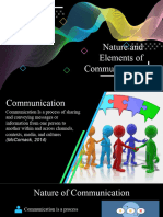Nature and Elements of Communication