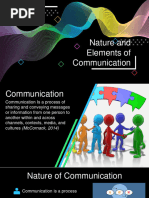 Nature and Elements of Communication