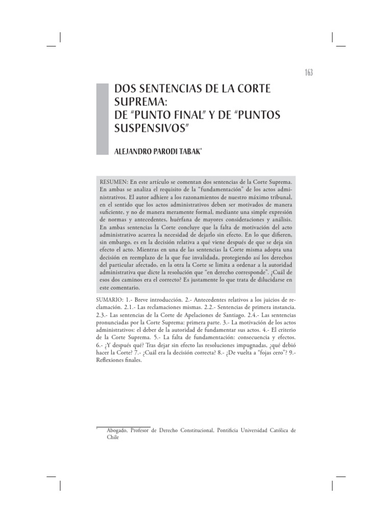 Sentencia CS (Motivación en Acto Administrativo) PDF Sentencia (ley