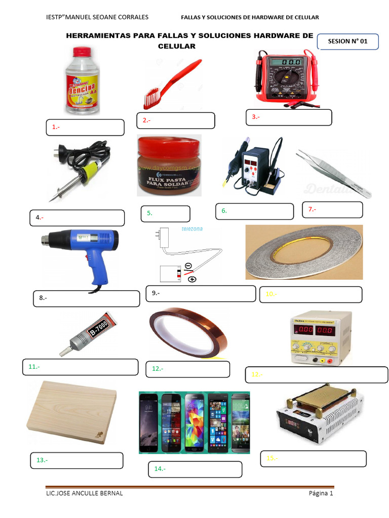 Fallas Y Soluciones De Hardware De Celular Pdf Hardware De La