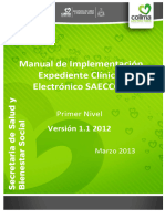 4 A 1.0 MIM001 Manual de Implementacion Del Expediente Clinico Electronico SAECCOL V.1.0 2013