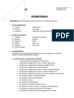 Informe Mantenimiento 1000 Horas Retroexcavadora Paltarumi Sayapullo