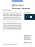 Suvremena Klasifikacija I Liječenje Spondiloartritisa: Contemporary Classification and Treatment of Spondyloarthritides