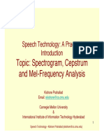Spectrogram Cepstrum and Mel Frequency Analysis_CMU