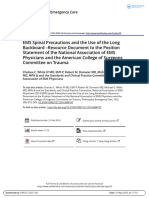 EMS Spinal Precautions and The Use of The Long Backboard