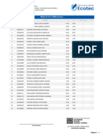 Reporte de Notas