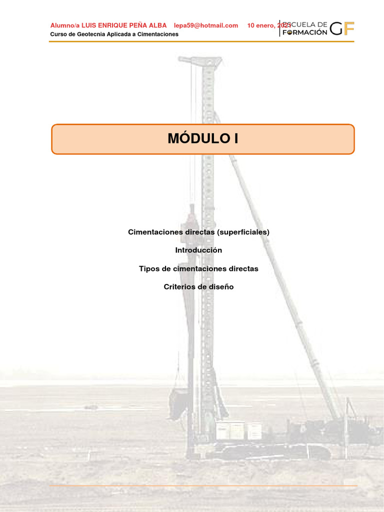 Curso de Geotecnia en Cimentaciones | PDF | Fundación (Ingeniería ...