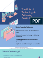 Role of Technology in Delivering Curriculum