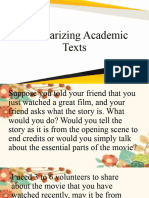 Summarizing Academic Texts