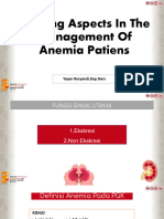 Nursing Aspects in The Management of Anemia Patients