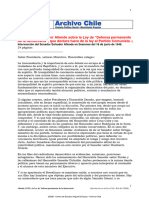 Discurso de Allende Sobre La Ley Maldita