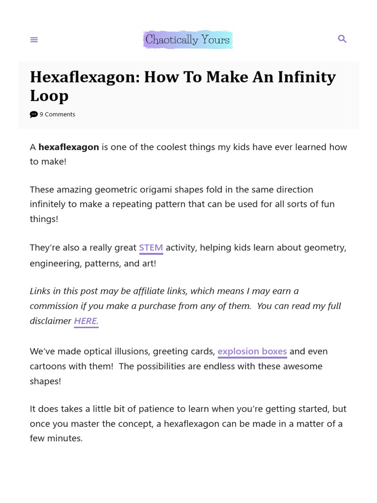 How to Make a Hexaflexagon | PDF | Length | Inch