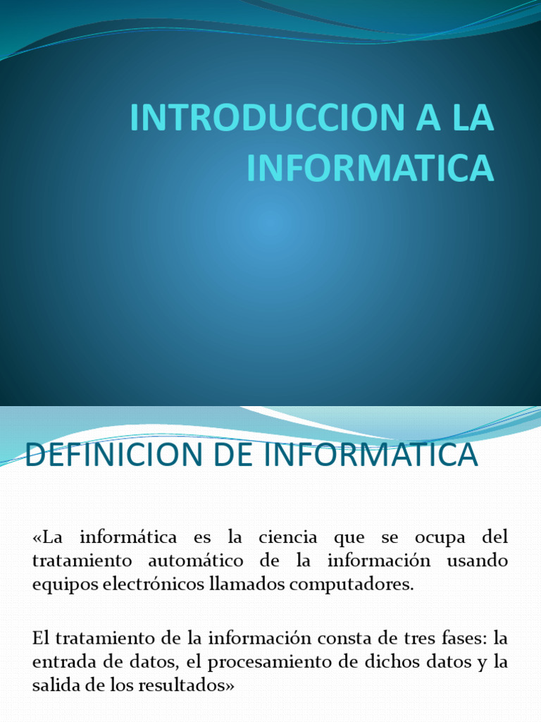Introduccion A La-Informatica | PDF | Hardware de la computadora ...