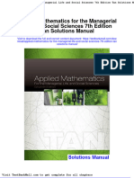 Applied Mathematics For The Managerial Life and Social Sciences 7th Edition Tan Solutions Manual