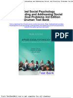 Applied Social Psychology Understanding and Addressing Social and Practical Problems 3rd Edition Gruman Test Bank