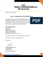 Carta Compromiso Mantenimiento