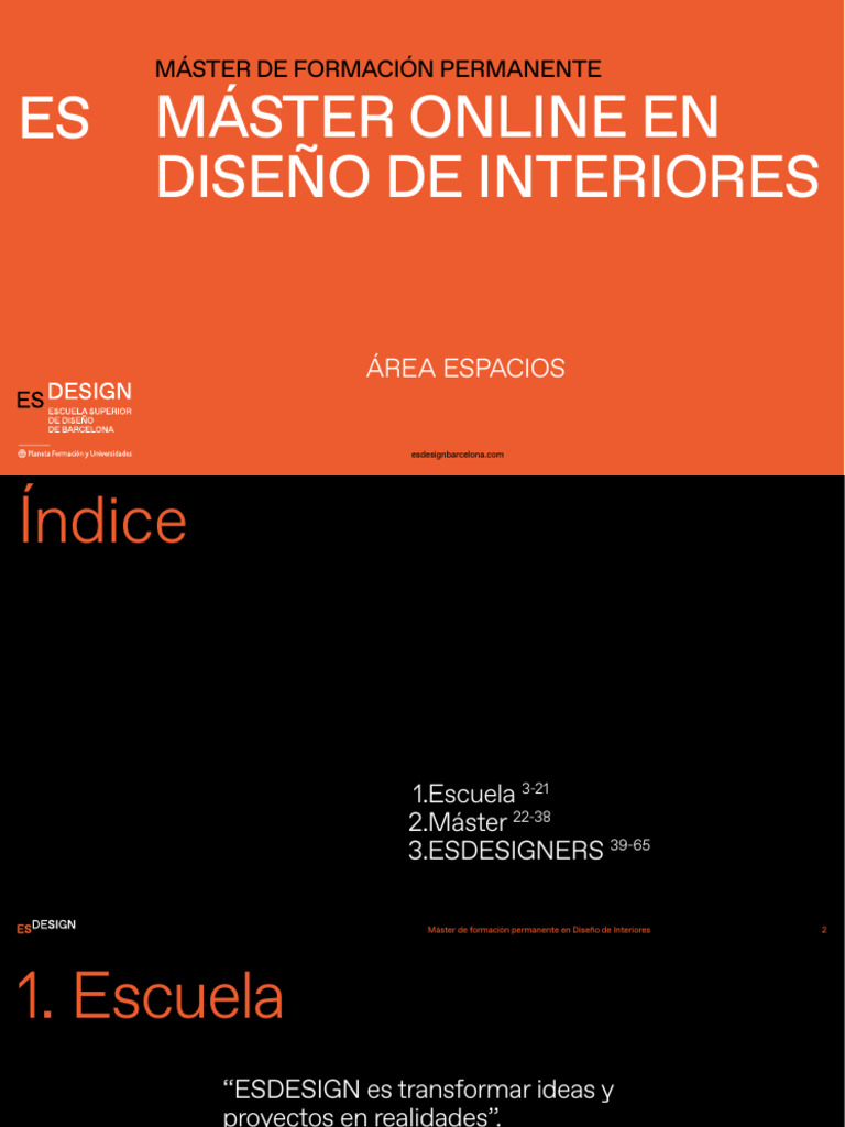 Máster de Formación Permanente en Diseño de Interiores - ESDESIGN | PDF ...