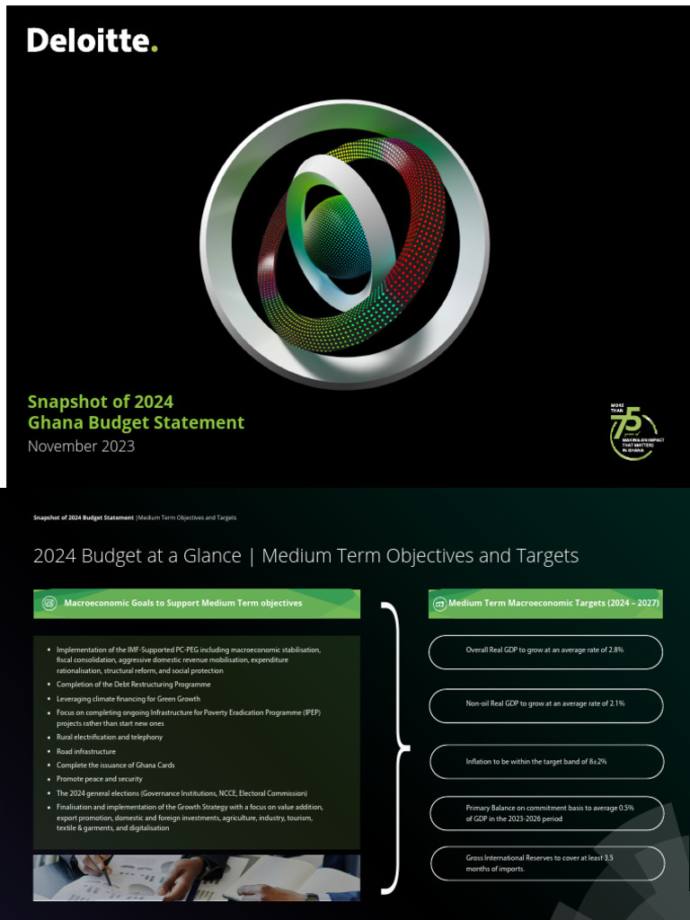 Deloitte Ghana Budget Snapshot 2024 PDF Value Added Tax Taxes