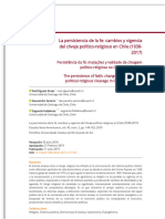 La Persistencia de La Fe - Cambios y Vigencia Del Clivaje Político-Religioso en Chile (1938-2017)