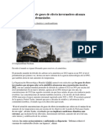 La Concentración de Gases de Efecto Invernadero Alcanza Otro Récord y Van Demasiados