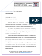 CEI Alegria de Aprender Berçário I D Professora: Lúcia Francisca Cordeiro Da Silva Relatório Individual