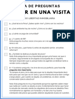 Lista de Preguntas A Hacer en Una Visita - Por Carlos Galán