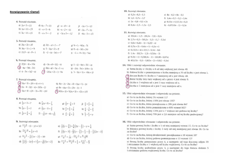 Sprawdzian Po Kl 4 Matematyka Praca Domowa Pl