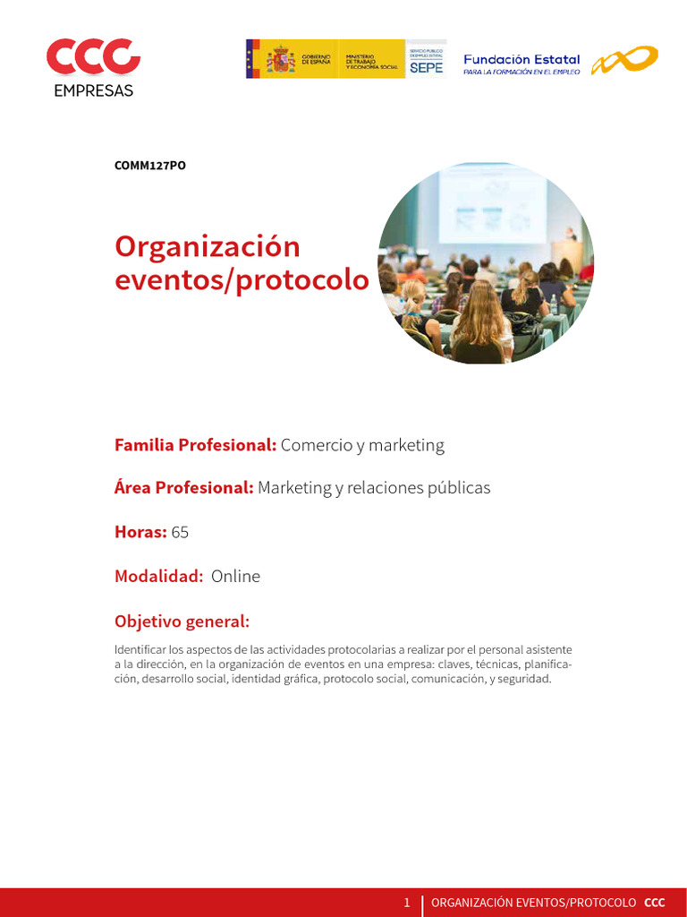 Protocolo y Organización de Eventos CCC | PDF | Comunicación ...