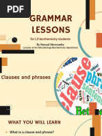 Clauses and Phrases