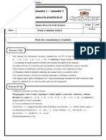 Evaluation Sommative 1 - Semestre I: Science de La Vie Et de La Terre Tranc Commun Science