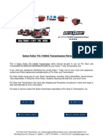 Eaton Fuller To 11605A Transmission Parts Manual