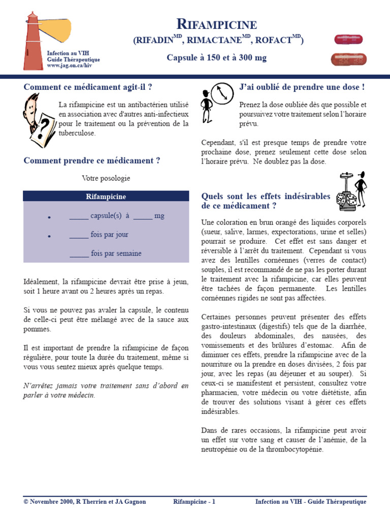 Posologie et effets de la rifampicine | PDF | Boissons alcoolisées ...