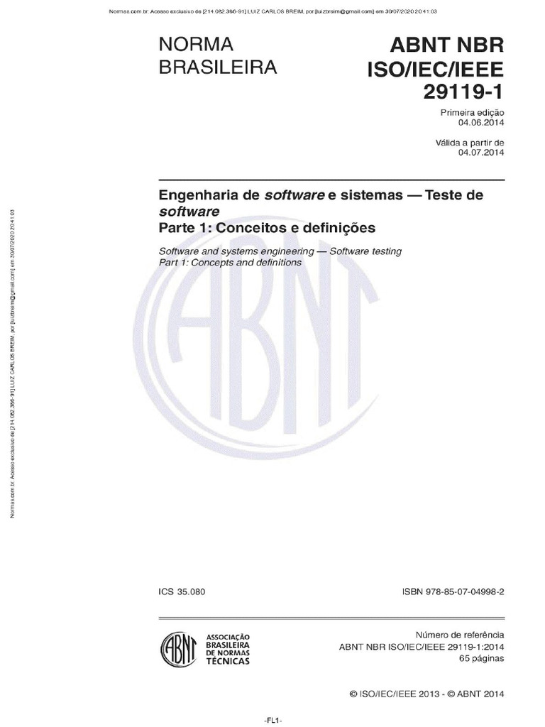 ISO 29119-1 IEC IEEE de 06.2014 | PDF
