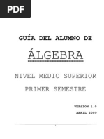 Guia Del Alumno de Algebra
