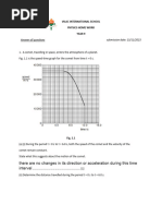 Year 9 Physics Midterm Home Work