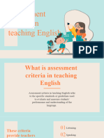 Assessment Criteria in Teaching English