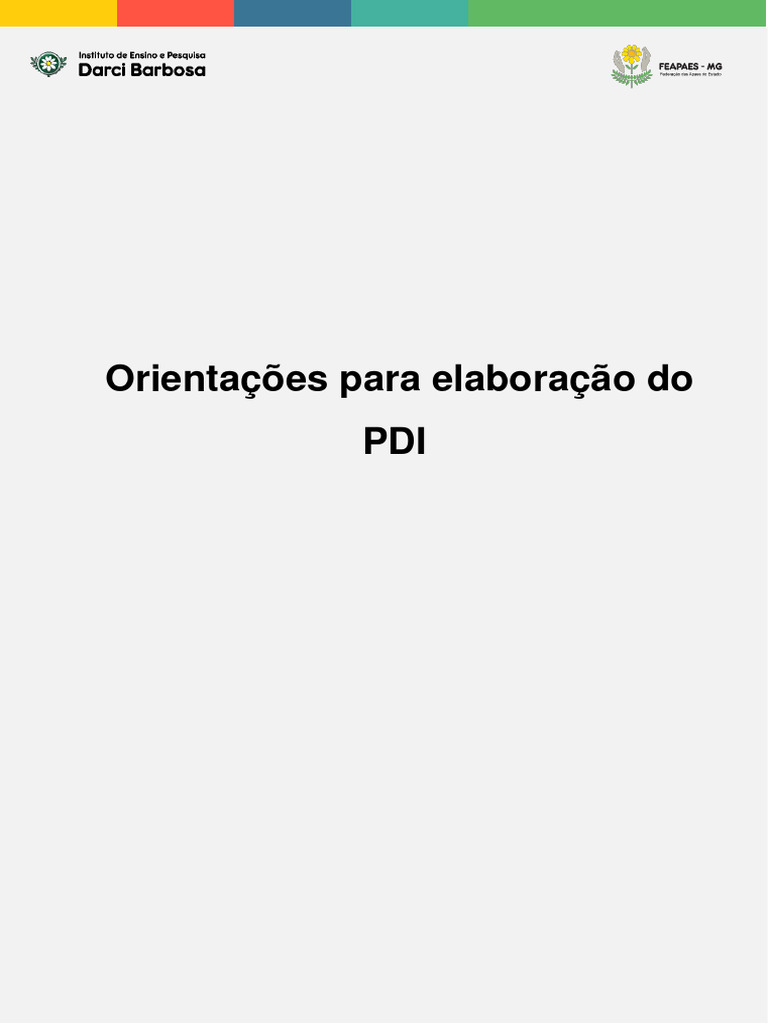 Orientações para Elaboração de PDI | PDF | Carreira e Crescimento