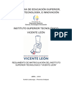 ISTVL Reglamento Matriculacin 22 - 04 - 2019 Reforma 07 - 10 - 2021f