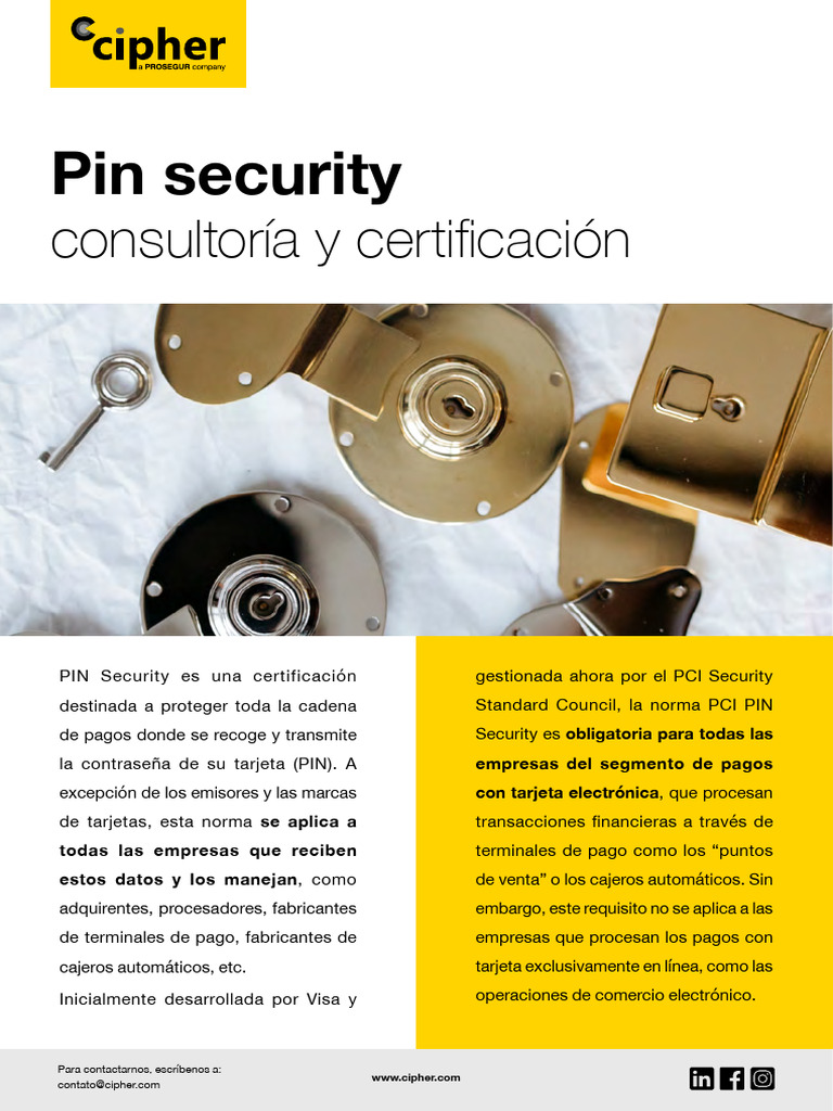 Certificación PIN Security para Empresas | PDF | Acuerdo de nivel de ...