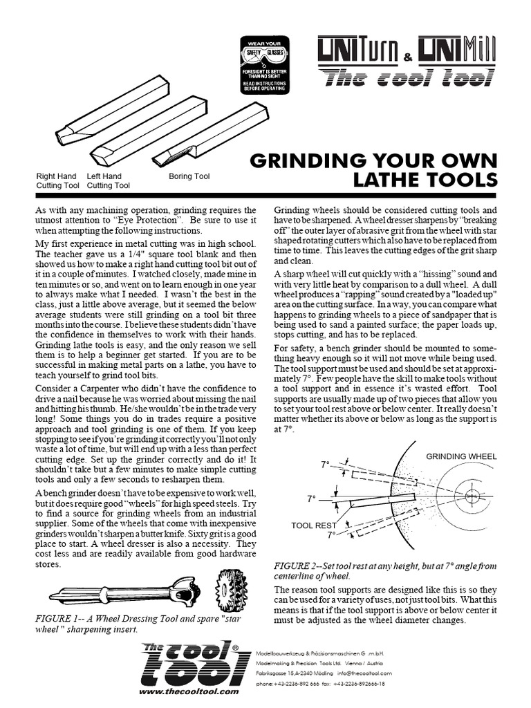 Grinding Lathe Tools: A Beginner's Guide | PDF | Grinding (Abrasive ...