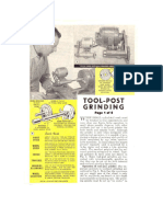 (Metalworking) - Popular Mechanics 1949 - Grinder Lathe Tool Post Grinding